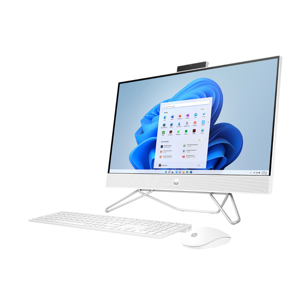 HP 24-cb1288nh All-in-One Desktop – Intel Core i3-1215U Processor, 8 GB RAM, 512 GB SSD, 23.8" (1920 x 1080) FHD Display, DOS, Starry White, English Keyboard, 1 Year Warranty | B73TXEA