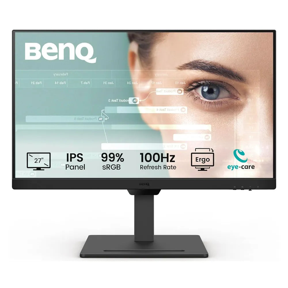 شاشة BENQ GW2790T Eye-Care، مقاس 27 بوصة بدقة FHD (1920 × 1080)، 100 هرتز، مضادة للتوهج، زمن استجابة 5 مللي ثانية، HDMI، DP، حامل قابل للتعديل بالكامل، ضمان سنة واحدة | GW2790T