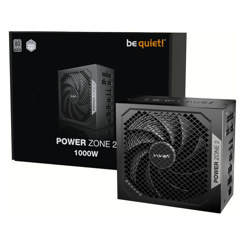 Be Quiet! Power Zone 2 1000W 80 Plus Platinum Power Supply, 1000W, Fully Modular, ATX, Black, 1 Year Warranty | BP008UK