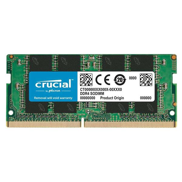ذاكرة وصول عشوائي (RAM) SODIMM DDR4 سعة 8 جيجابايت/3200 من Crucial | C-D4/8 GB-3200