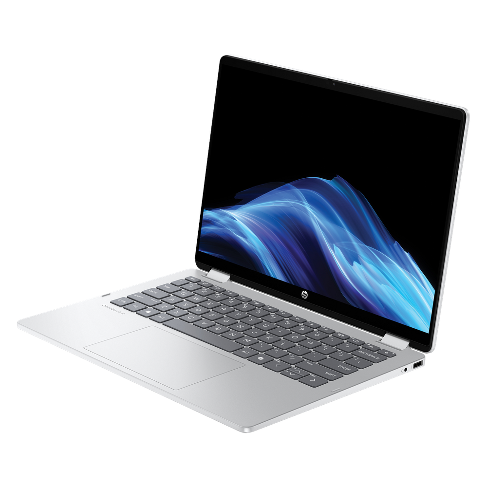لابتوب HP أومني بوك 5 فليب 2 في 1، معالج Intel Core 7 150U، ذاكرة وصول عشوائي (RAM) سعة 16 جيجابايت، قرص تخزين SSD سعة 512 جيجابايت، شاشة لمس 2K بحجم 14 بوصة، ويندوز 11 هوم، لوحة مفاتيح بإضاءة خلفية باللغتين الإنجليزية والعربية، ضمان لمدة سنة | C2BE0EA