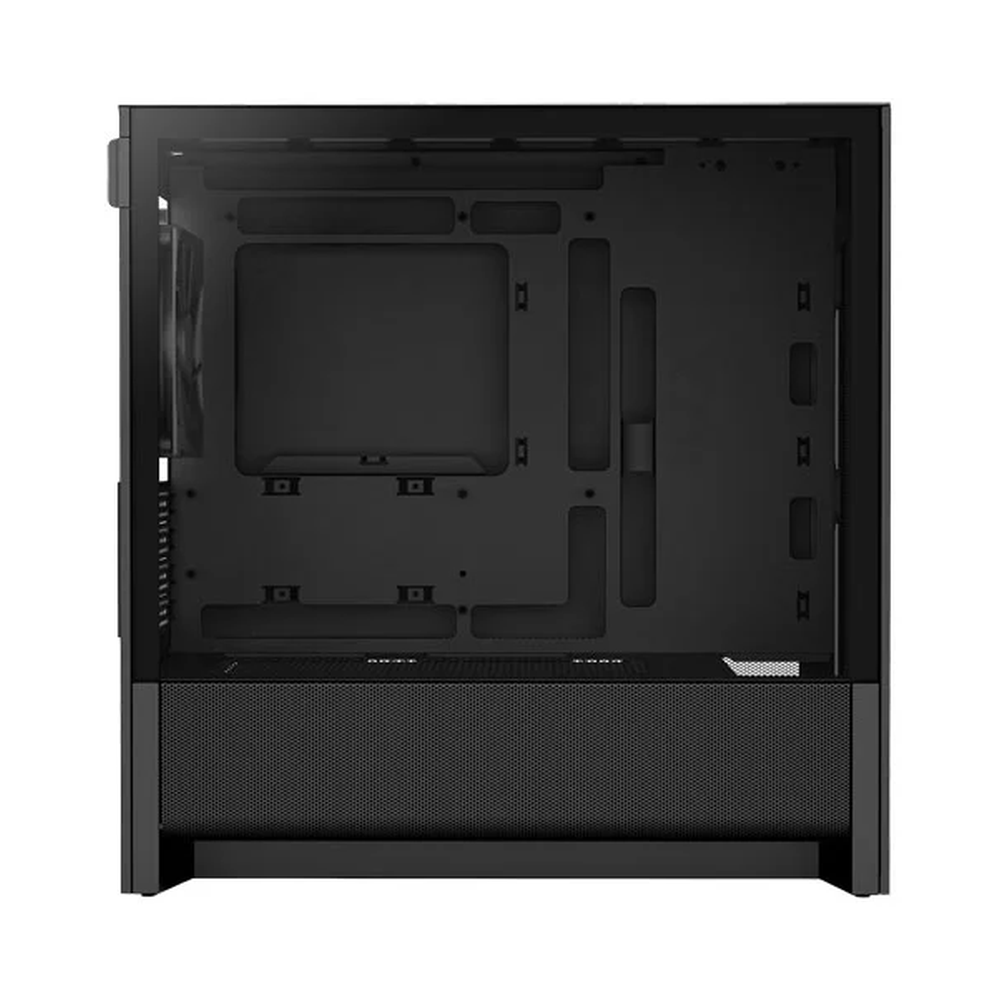 NZXT H3 Flow Micro-ATX Tower Case, Tinted Tempered Glass Side Window, 1 x F120Q (CV) Fan, Full-Size GPU Support, USB 3.2 Gen2x2, Tool-Free Access, Black, 1 Year Warranty | CC-H31FB-01