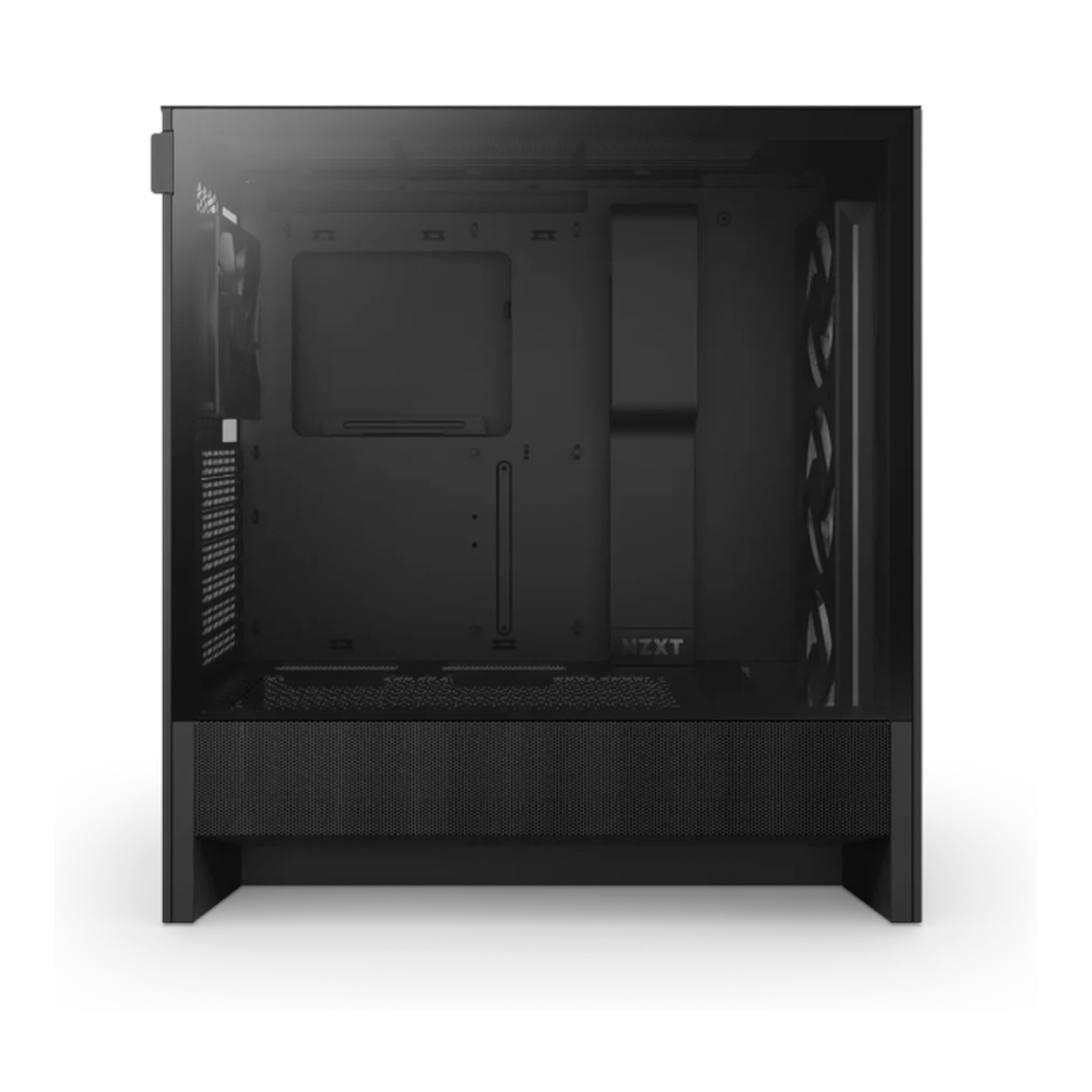 NZXT H5 Flow R GB ATX Mid-Tower Airflow Case, Dark Tinted Tempered Glass Side Window, F360 R GB Core & F120Q (CV) Fan Included, Full-Size GPU Support, USB 3.2 Gen2x2, Tool-Free Access, Black, 1 Year Warranty | CC-H52FB-R1