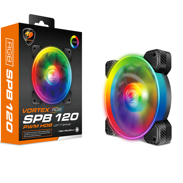 COUGAR CASE FAN VORTEX 120 R GB 120mm Single Fan | CF-V12SPB-R GB