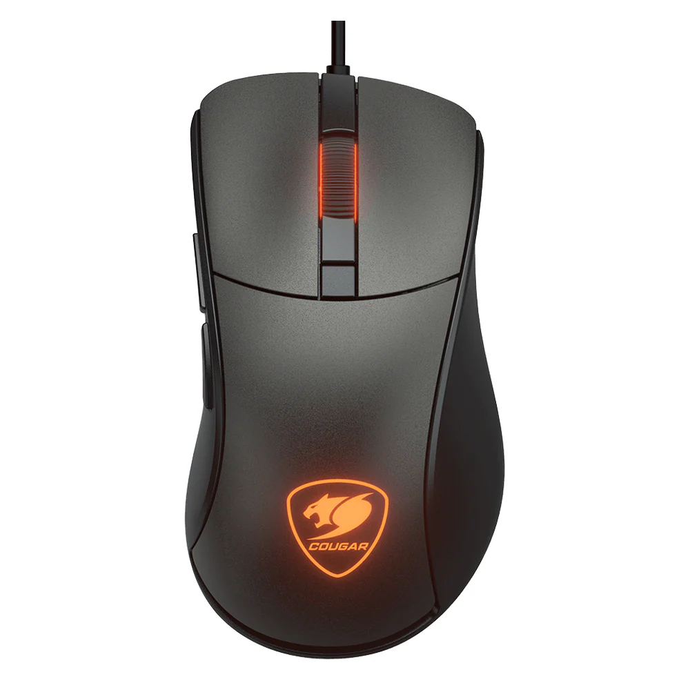 Cougar Surpassion Optical Wired R GB Gaming Mouse, 6400 DPI PAW3309 Optical Gaming sensor, 1000 Hz Polling Rate, 20M Gaming Switch, 6 Programmable Buttons, Ergonomic, Right-Handed Design, Black, 1 Year Warranty | CGR-WOMB-SUR