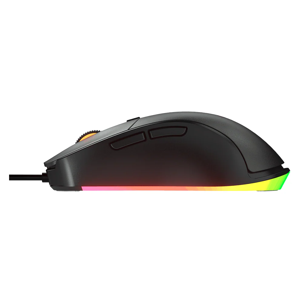 Cougar Surpassion Optical Wired R GB Gaming Mouse, 6400 DPI PAW3309 Optical Gaming sensor, 1000 Hz Polling Rate, 20M Gaming Switch, 6 Programmable Buttons, Ergonomic, Right-Handed Design, Black, 1 Year Warranty | CGR-WOMB-SUR