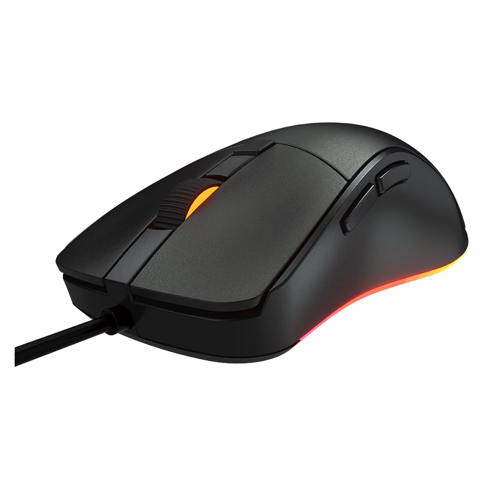 Cougar Surpassion Optical Wired R GB Gaming Mouse, 6400 DPI PAW3309 Optical Gaming sensor, 1000 Hz Polling Rate, 20M Gaming Switch, 6 Programmable Buttons, Ergonomic, Right-Handed Design, Black, 1 Year Warranty | CGR-WOMB-SUR