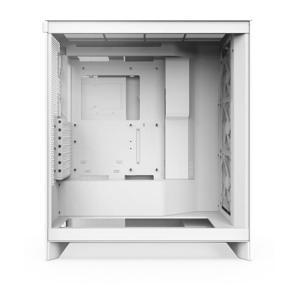 NZXT H7 Flow R GB ATX Mid-Tower Airflow Case, Ultra Clear Tempered Glass Side Window, F360 R GB Core Fan Included, Full-Size GPU Support, USB 3.2 Gen2x2, Tool-Free Access, White, 1 Year Warranty | CM-H72FW-R1