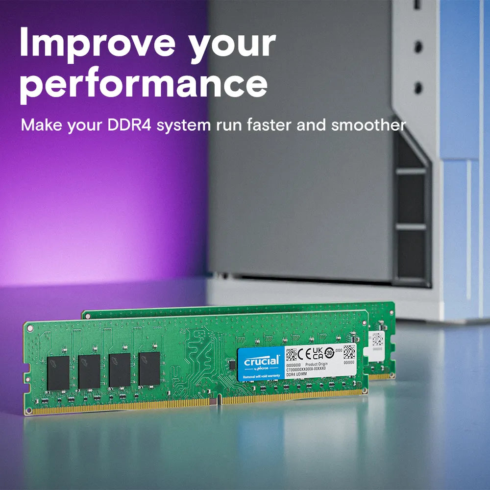 ذاكرة وصول عشوائي (RAM) DDR4 سعة 16 جيجابايت/3200 من Crucial | CT16G4DFRA32A