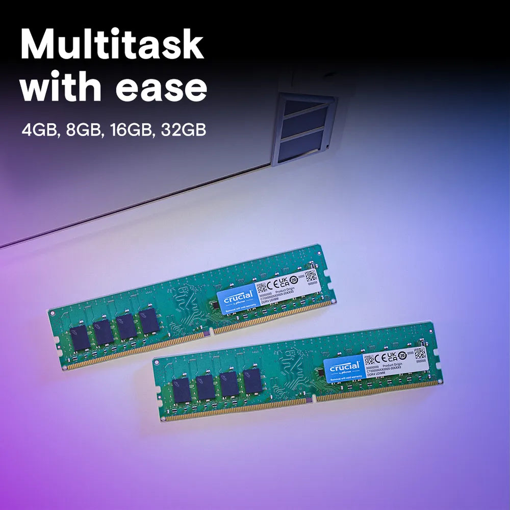 ذاكرة وصول عشوائي (RAM) DDR4 سعة 16 جيجابايت/3200 من Crucial | CT16G4DFRA32A