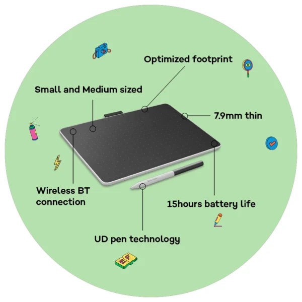 Wacom One Small Creative Pen Tablet, 1 Year Warranty | CTC4110WLW1B