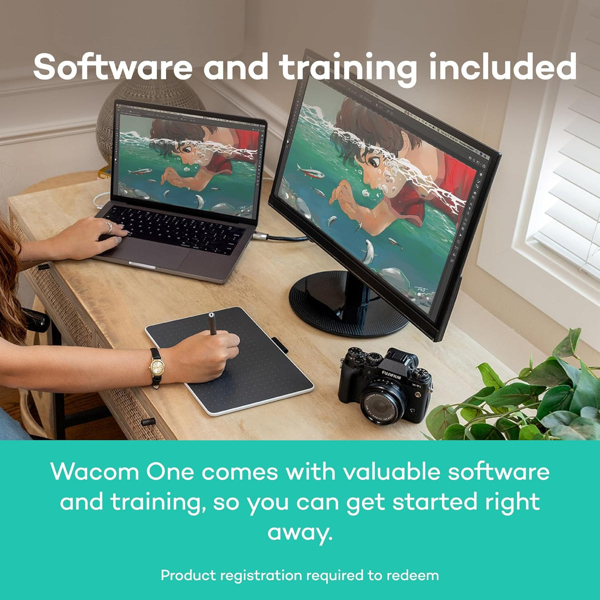 Wacom One Pen Tablet متوسط، ضمان سنة واحدة | CTC6110WLW1B
