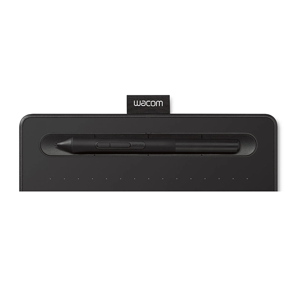 جهاز لوحي Wacom Intuos صغير أسود للرسم والتخطيط وتعديل الصور – مثالي للعمل من المنزل والتعلم عن بُعد | CTL-4100K-N