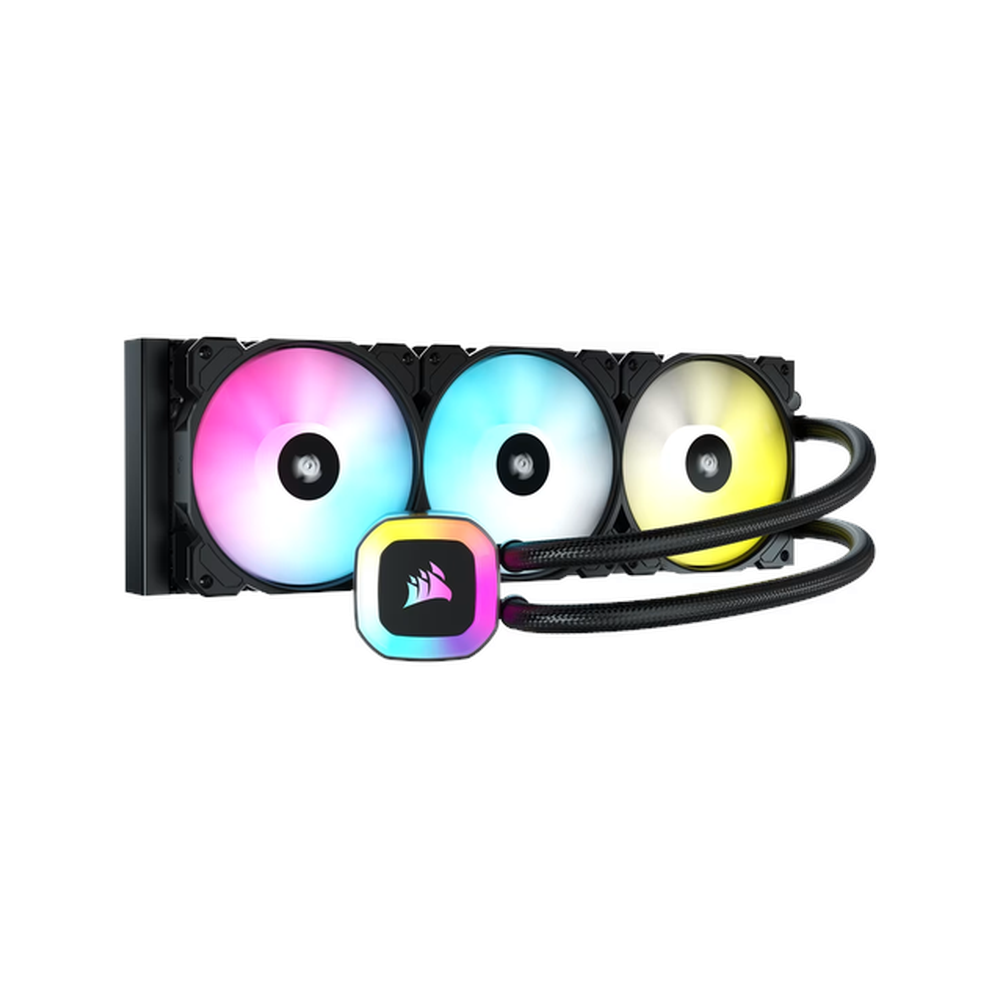 Corsair iCUE Link H100i AIO RGB Liquid Cooler, 240mm Radiator, Supports Intel, AMD Sockets, White, 1 Year Warranty | CW-9061005-WW