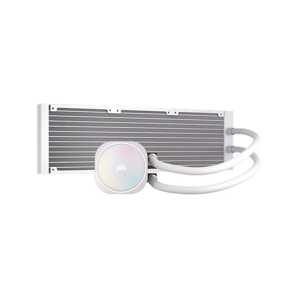 Corsair NAUTILUS 360 RS ARGB AIO Liquid Cooler, Supports Intel, AMD Sockets, White, 1 Year Warranty | CW-9060095-WW