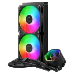 Cooler Master MasterLiquid Core II Series ARGB CPU Cooler, 240mm Radiator, Supports Intel, AMD Sockets, Rifle Bearing Fans, Black, 1 Year Warranty | MLW-D24M-A18PA-R1