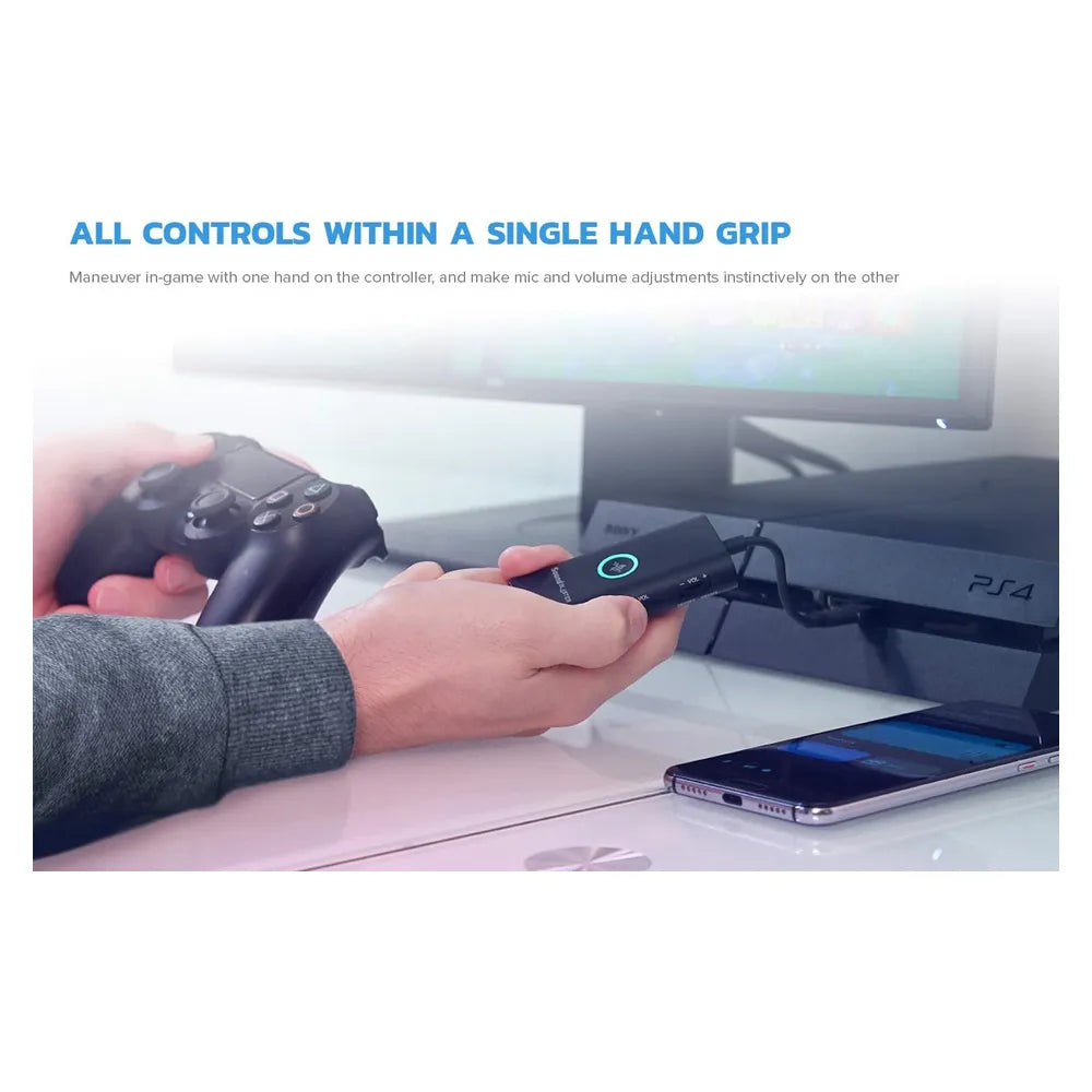 Creative Sound Blaster G3 بطاقة صوت محمولة للألعاب USB-C، ومحول صوتي DAC ومضخم صوت لأجهزة PS4 وPS5 وNintendo Switch والكمبيوتر الشخصي، وأدوات تحكم مستقلة للميكروفون ومستوى الصوت، ومحسّن صوت الخطوات، وضمان لمدة عام واحد | CL-SB-G3