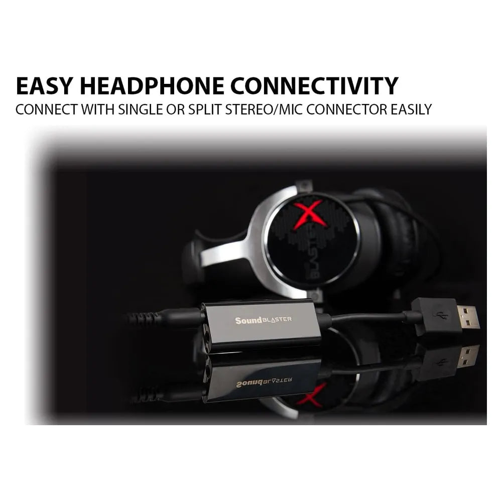 Creative Sound Blaster PLAY! 3 USB DAC Amp External Sound Card, Studio-Grade Listening, SBX Pro Studio, USB-A, 1 Year Warranty | CL-USBPLAY3