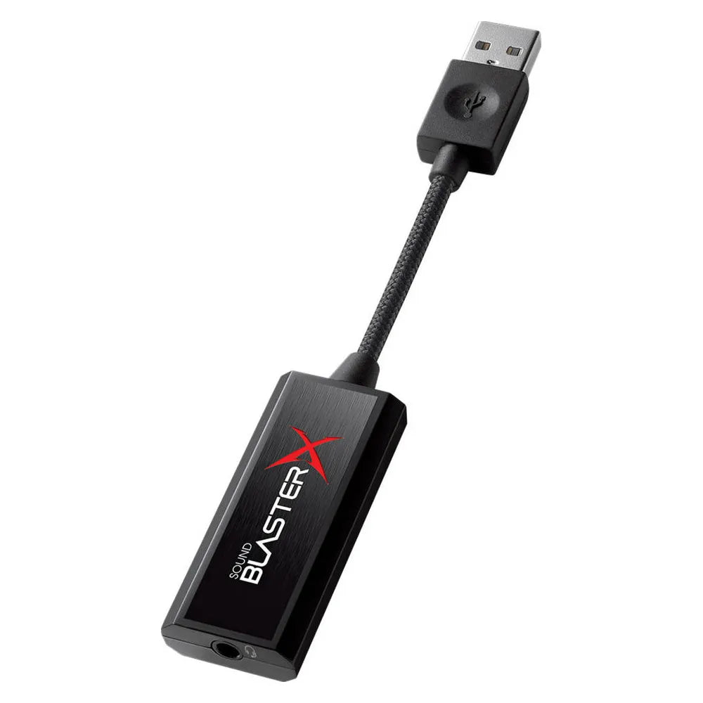 بطاقة صوت إبداعية Sound BlasterX G1 7.1 محمولة، مكبر صوت لسماعات الرأس، محرك BlasterX الصوتي الاحترافي، USB-A، ضمان لمدة عام واحد | CL-SB-G1