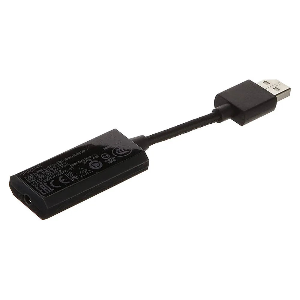 بطاقة صوت إبداعية Sound BlasterX G1 7.1 محمولة، مكبر صوت لسماعات الرأس، محرك BlasterX الصوتي الاحترافي، USB-A، ضمان لمدة عام واحد | CL-SB-G1