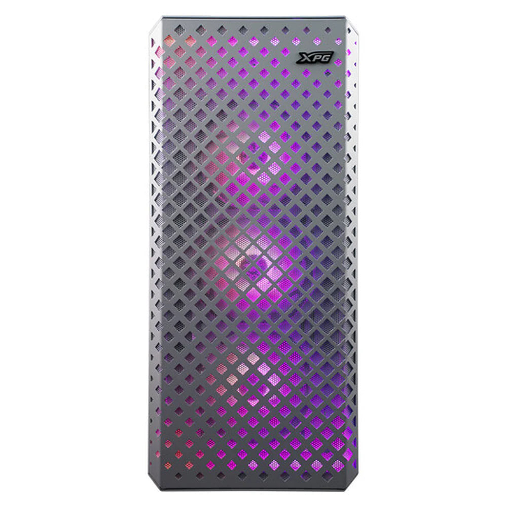XPG Defender Pro Mid-Tower E-ATX PC Case, Tempered Glass Side Panel With Mesh Panel Design, 3 x XPG VENTO AR GB 120mm Fans, 400mm GPU Support, USB 3.0, White, 1 Year Warranty | DEFENDERPRO-WHCWW