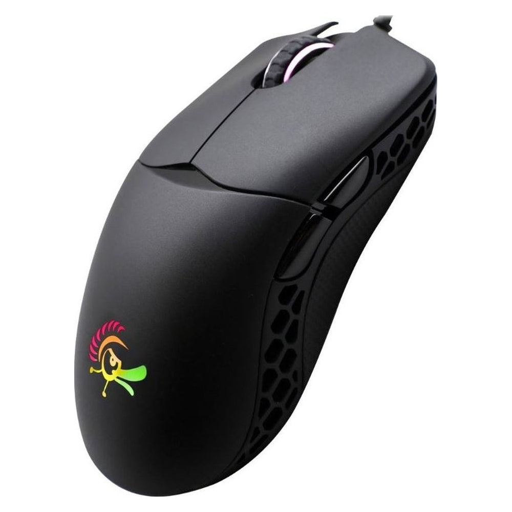 Ducky Feather Wired R GB Gaming Mouse, PixArt PMW3389DM Optical Sensor, 1000 Hz Polling Rate, Huano Micro Switches, 7 x Programmable Buttons, Symmetrical Design, Black, 1 Year Warranty | DMFE20O-OAAPA7