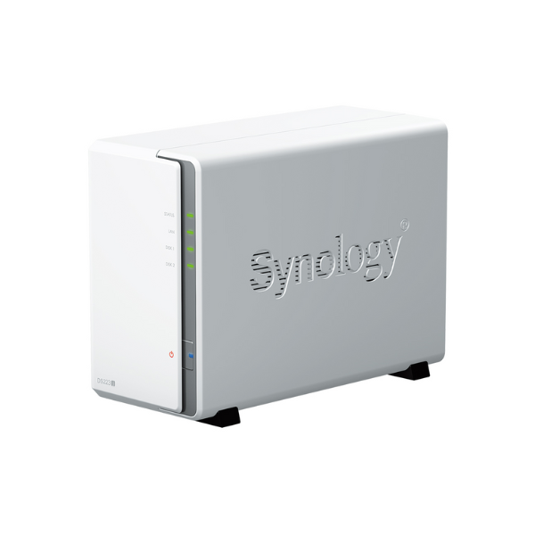 Synology DiskStation DS223j 2 Bay Nas Box, 3.5" or 2.5" SATA, Realtek RTD1619B Processor, 1 GB RAM, 55.62 BTU/hr, RJ-45, USB 3.2, 2 Year Warranty | DS223j