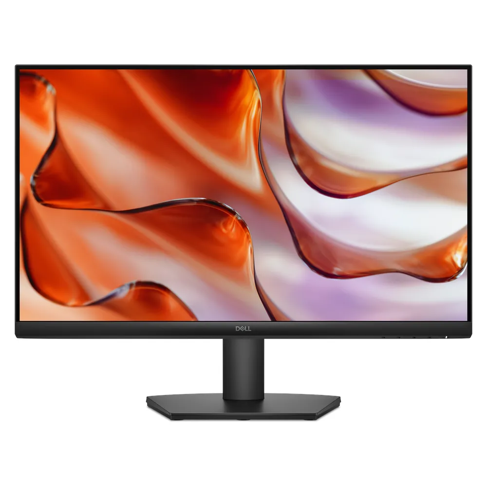 شاشة Dell مقاس 24 بوصة، بدقة وضوح FHD (1920 × 1080)، ومعدل تحديث 100 هرتز، وتقنية مقاومة التوهج، وزمن استجابة 5 مللي ثانية (من الرمادي إلى الرمادي)، ومنافذ HDMI وVGA، وقاعدة قابلة للتعديل بالإمالة، لون أسود، ضمان لمدة 3 سنوات | SE2425HM