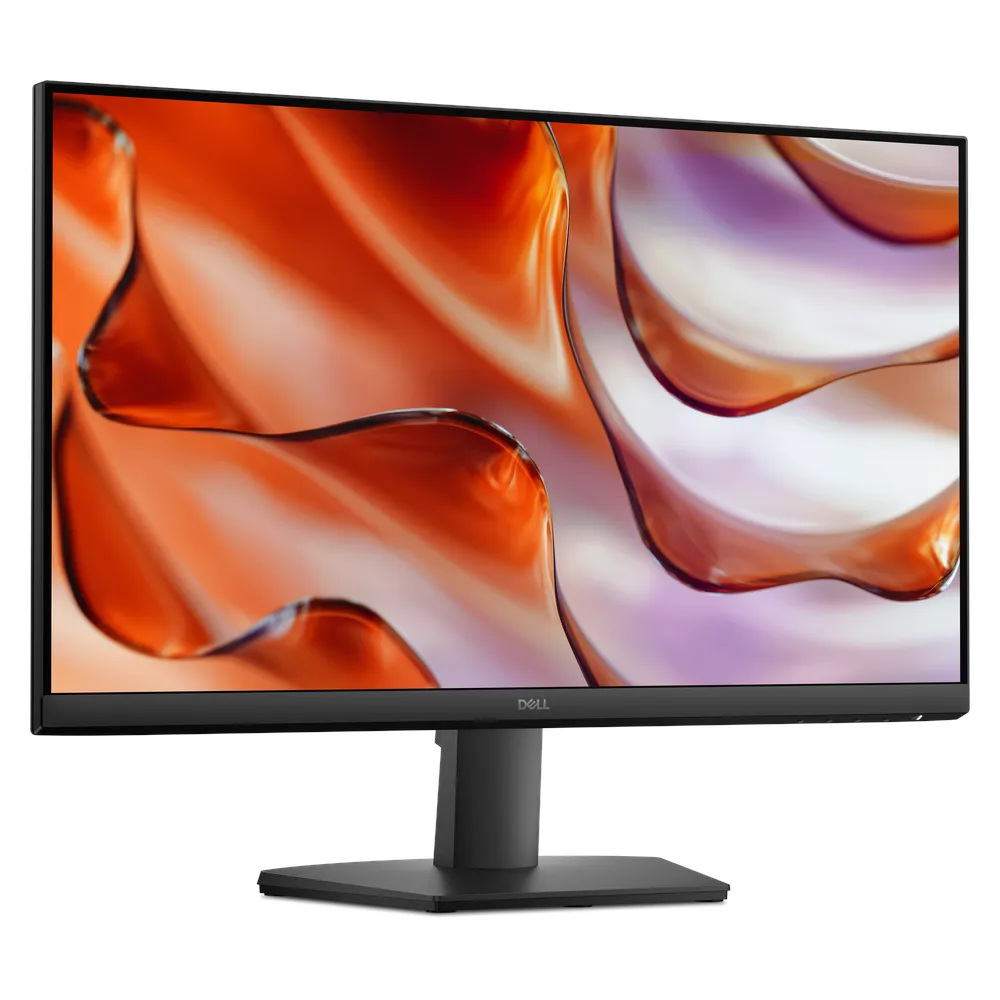 شاشة Dell مقاس 24 بوصة، بدقة وضوح FHD (1920 × 1080)، ومعدل تحديث 100 هرتز، وتقنية مقاومة التوهج، وزمن استجابة 5 مللي ثانية (من الرمادي إلى الرمادي)، ومنافذ HDMI وVGA، وقاعدة قابلة للتعديل بالإمالة، لون أسود، ضمان لمدة 3 سنوات | SE2425HM