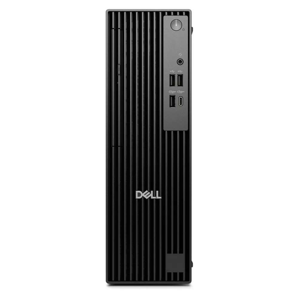 جهاز كمبيوتر مكتبي ديل برو سليم SFF QCS1250، معالج انتل كور i5-14500، ذاكرة وصول عشوائي DDR5 سعة 8 جيجابايت، قرص صلب SSD سعة 512 جيجابايت، مزود طاقة برونزي 180 واط، دوس، أسود، ضمان 3 سنوات | D-Pro-Slim-i5