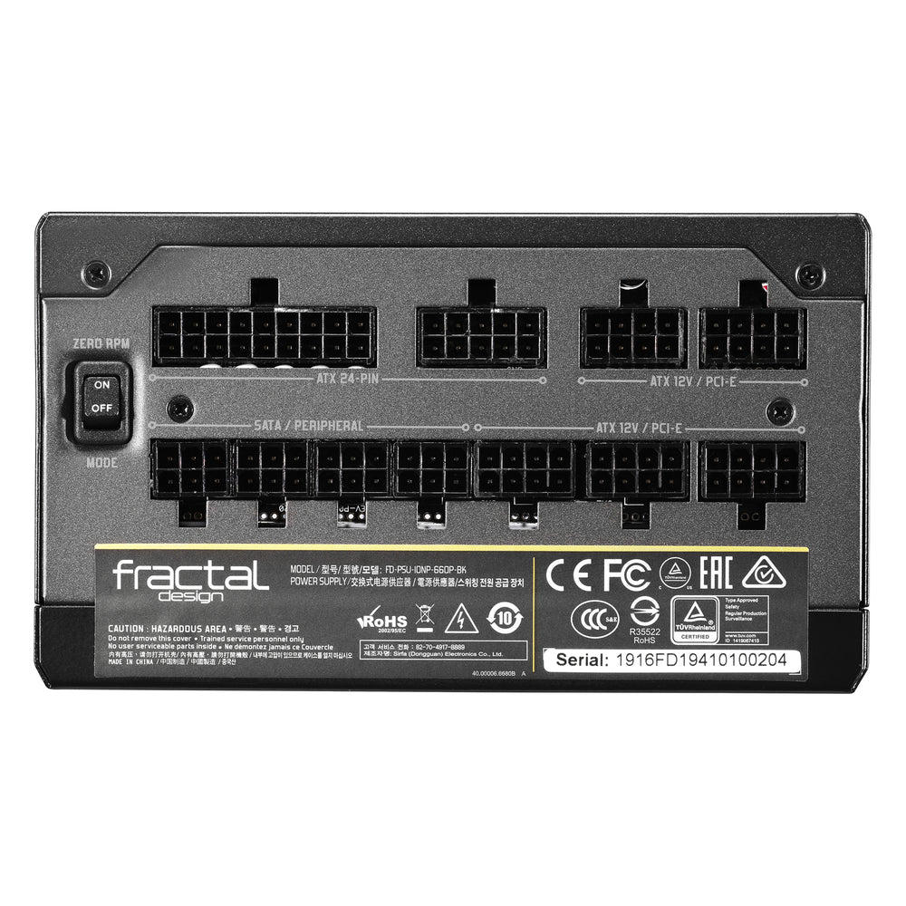 مزود طاقة 660 واط FRACTAL DESIGN PLATINUM-ION PLUS 760P | FD-PSU-IONP-660P-BK-U