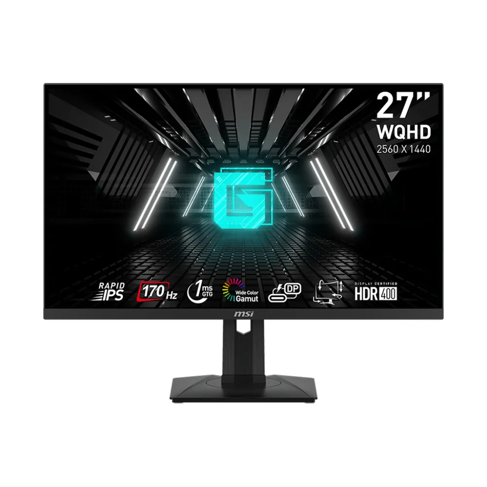 شاشة الألعاب المسطحة MSI G274QPF بحجم 27 بوصة WQHD ومعدل تحديث 170 هرتز ومتوافقة مع تقنية G-SYNC | G274QPF
