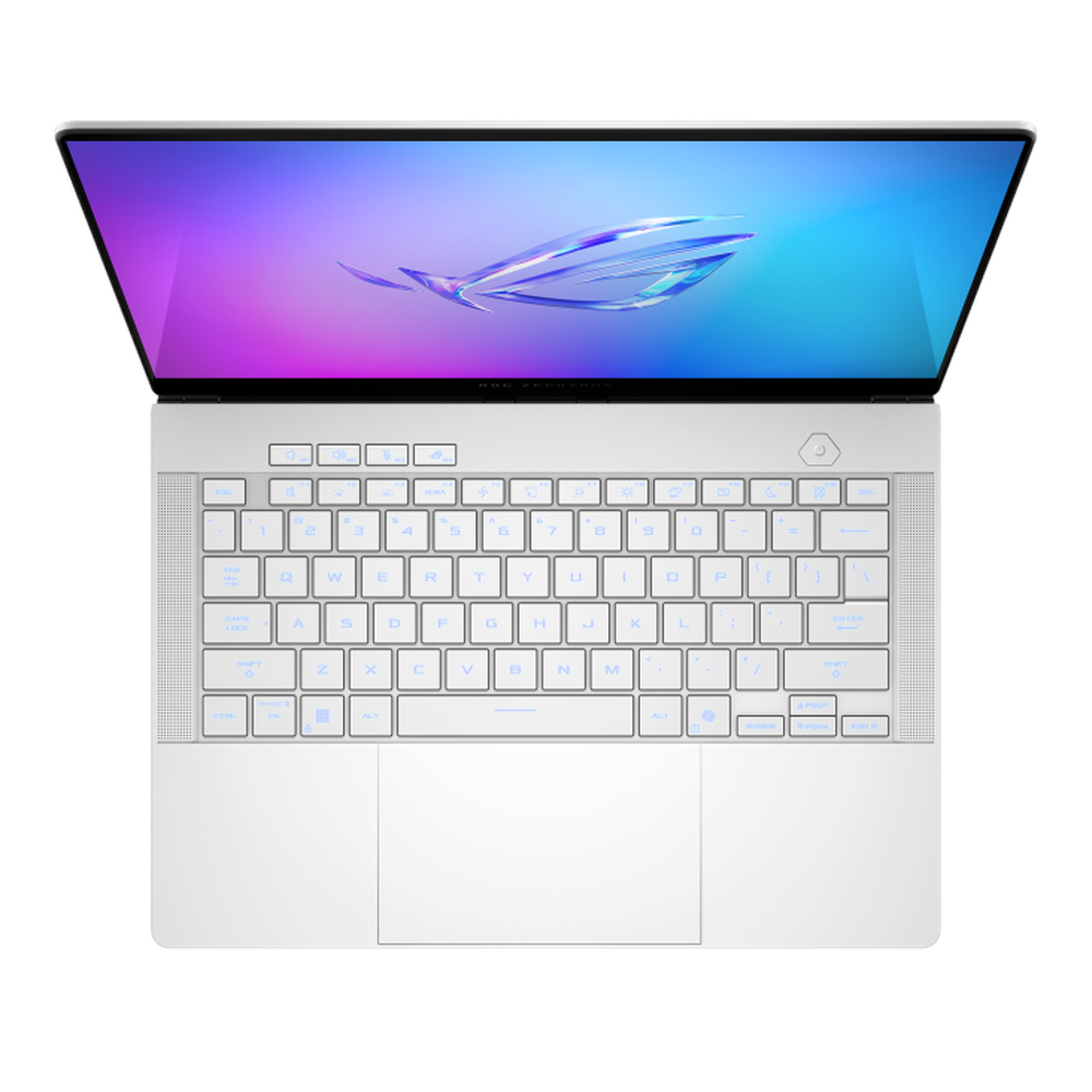 Asus ROG Zephyrus G14 AMD Ryzen AI 9 HX 370 Processor, 32 GB RAM, 1TB SSD, 8 GB NVIDIA RTX 5060, 14" 3K (2880 x 1800) OLED,Display, Windows 11 Home, English & Arabic Keyboard, Platinum White, 1 Year Warranty | GA403WM-AI-OLED-321W