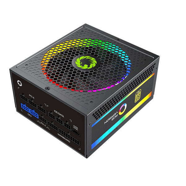 GAMEMAX GM-1050 PRO 1050 واط 80 بلس ذهبي RGB | GM-1050-PRO ضمان المحل سنة واحدة