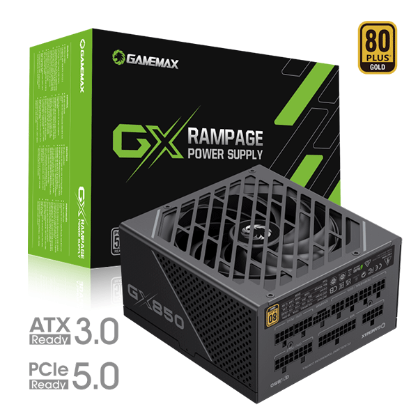 POWER SUPPLY 850W GAMEMAX GX850 PRO GOLD ATX-3.0,PCIe 5.0 | GM-GX850-BLK