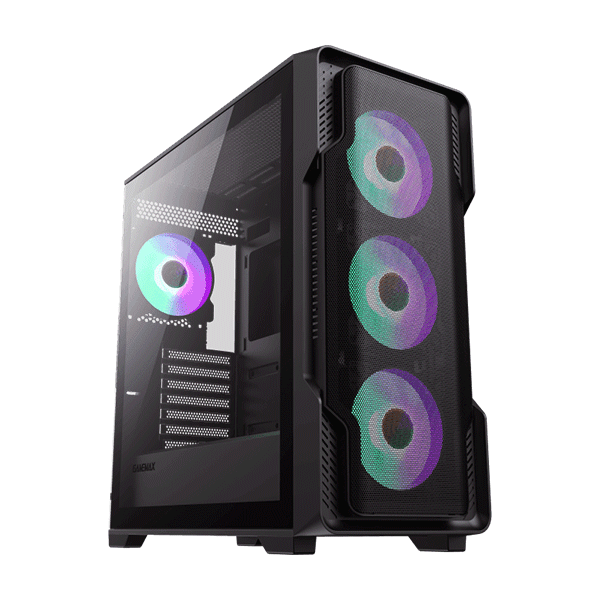 كيس كمبيوتر ATX GAMEMAX SIEGE BLACK | GM-SIEGE-BLK