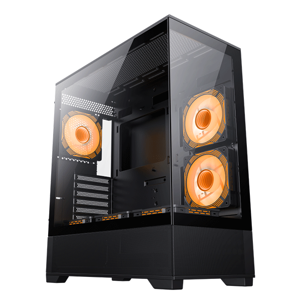 مروحة ATX CASE GAMEMAX VISTA AB BLACK WITH 6 | GM-VISTA-AB-BLK
