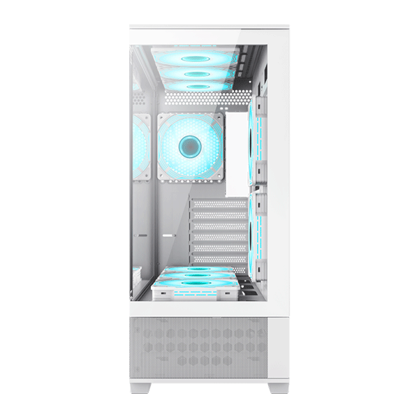مروحة ATX CASE GAMEMAX VISTA AW WHITE WITH 6 | GM-VISTA-AW-WT