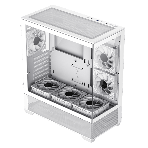 مروحة ATX CASE GAMEMAX VISTA AW WHITE WITH 6 | GM-VISTA-AW-WT