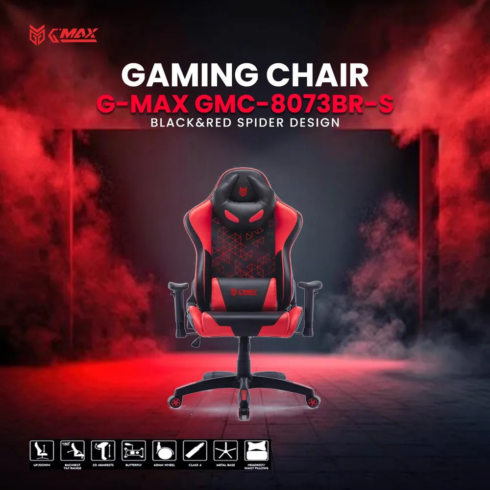 كرسي GAMING G-MAX، BLACK&RED | GMC-8073BR