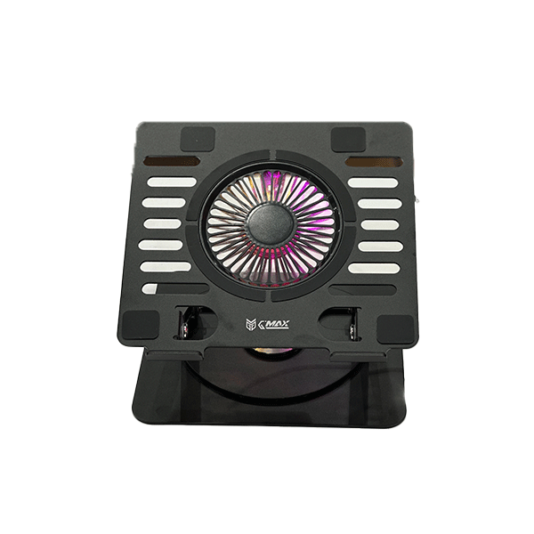G-MAX Notebook Cooler Alumunium with R GB 360* Fan | GMX-X16A BLAK