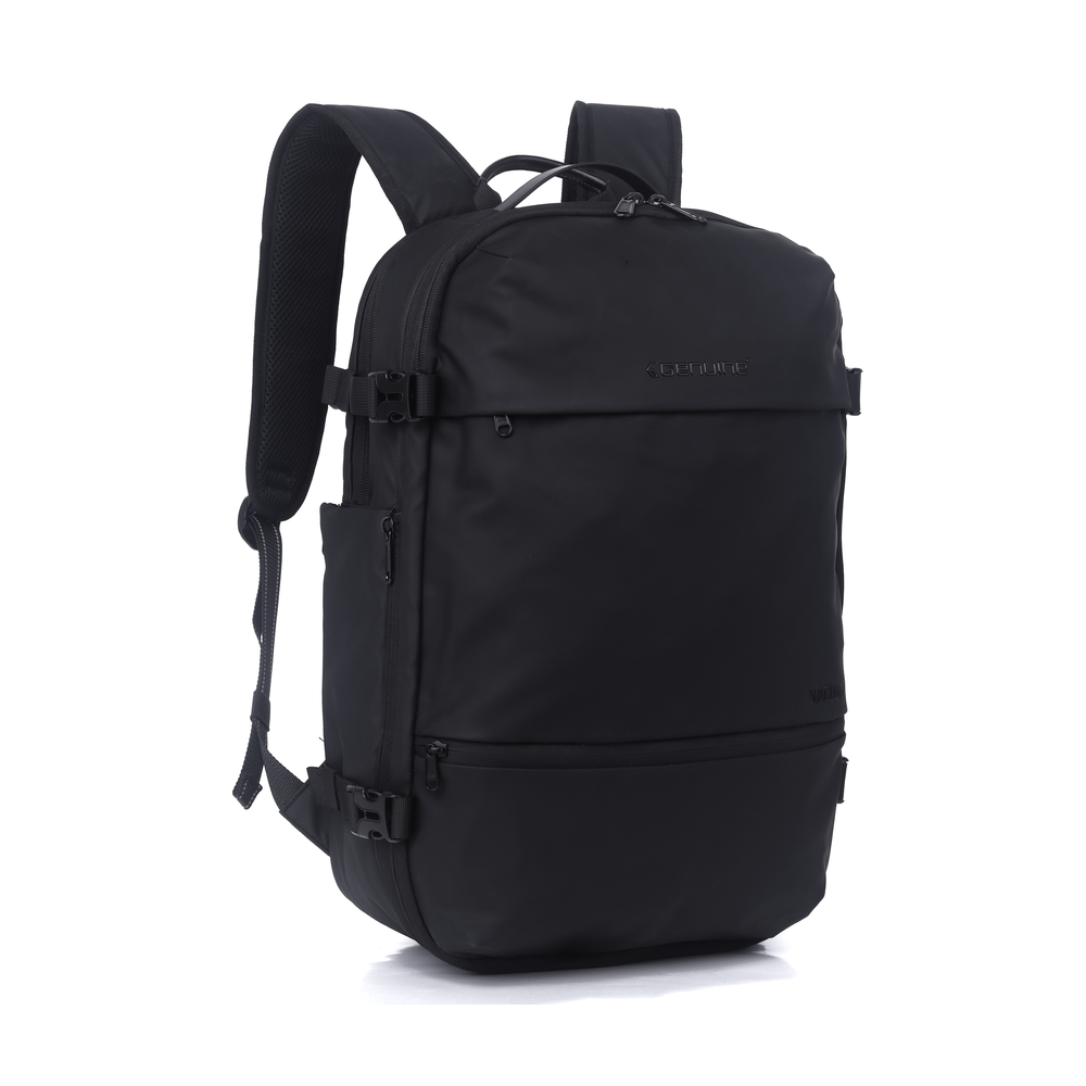 لابتوب Genuine Vacuum Backpack with Pump، Fits حتى 17” لابتوبات، Water-Resistant Fabric، تصميم Expandable، PVC Top Pocket، Cool Bottle Pocket، Vacuum Clothes Compartment، Digital Lock مع 1200mAh Lithium Battery، أسود، ضمان سنة واحدة | GN-B240611BK