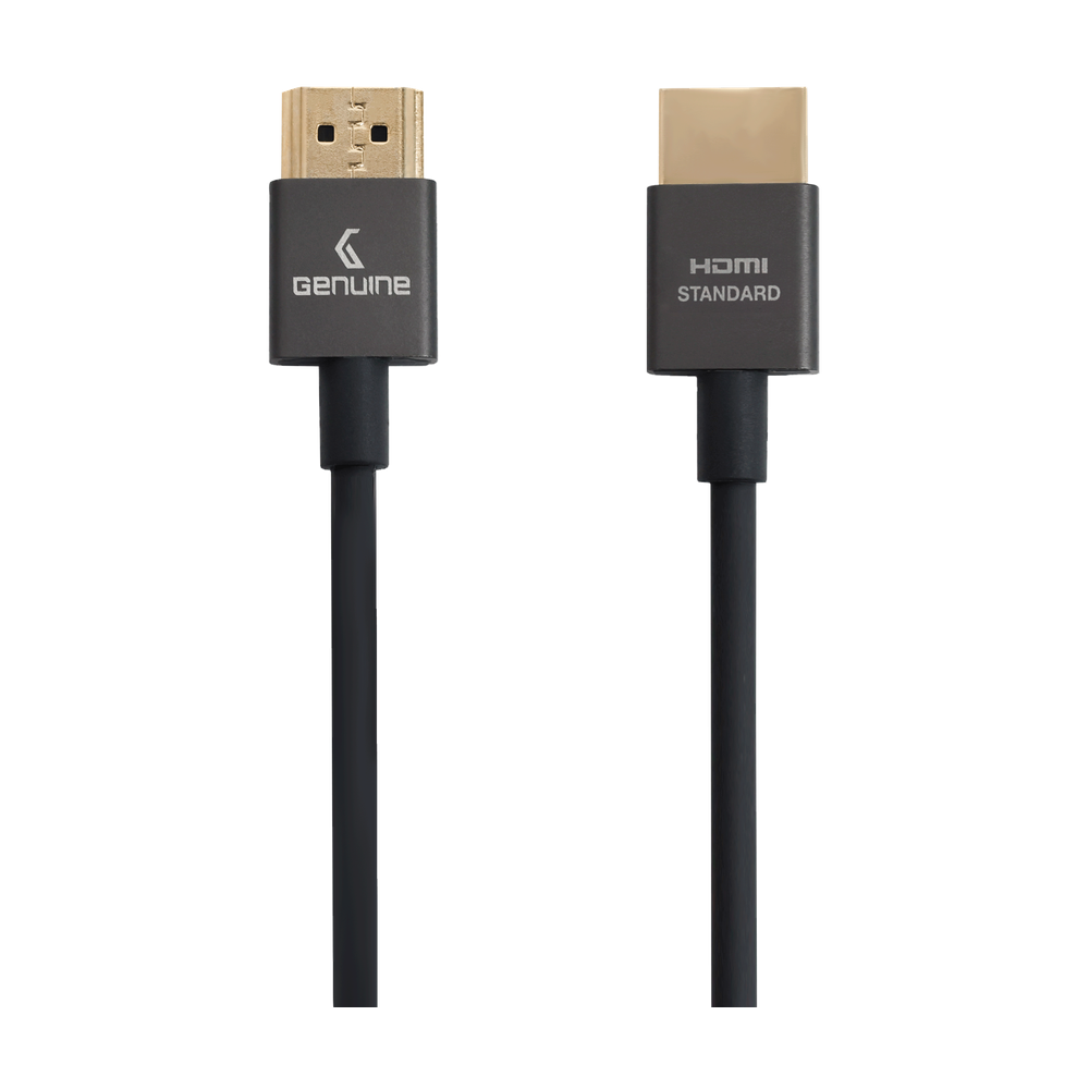 Genuine HDMI To HDMI Slim Cable, Version 1.4, Cable Length 3M, Supports 1080p, 1 Year Warranty | GN-HD3M1.4V-SB