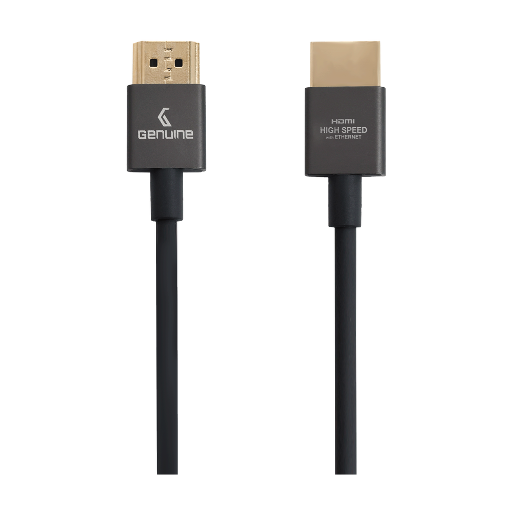 Genuine HDMI To HDMI Slim Cable, Version 2.0, Cable Length 3M, Supports 4K@60Hz, 1 Year Warranty | GN-HD3M2.0V-SB
