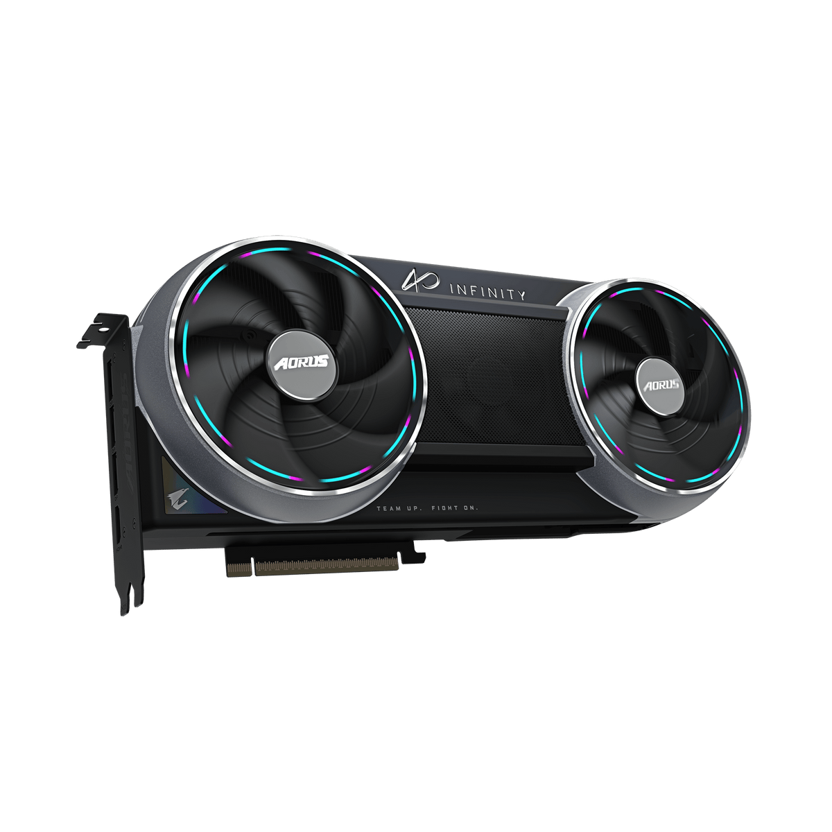 بطاقة رسومات جيجابايت أورس جي فورس RTX 5090 إنفينيتي، ذاكرة GDDR7 سعة 32 جيجابايت 512 بت، مخارج HDMI 2.1b وDP 2.1b، PCI Express 5.0، نظام تبريد Windforce HyperBoost، 3352 AI TOPS، إضاءة RGB Halo، لون أسود، ضمان سنة واحدة | GV-N5090AORUS-IF-32GD
