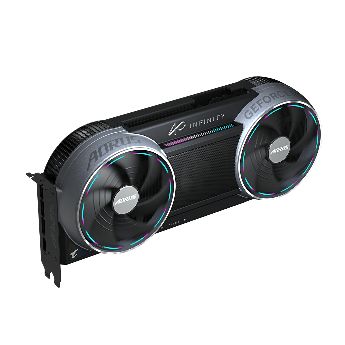 بطاقة رسومات جيجابايت أورس جي فورس RTX 5090 إنفينيتي، ذاكرة GDDR7 سعة 32 جيجابايت 512 بت، مخارج HDMI 2.1b وDP 2.1b، PCI Express 5.0، نظام تبريد Windforce HyperBoost، 3352 AI TOPS، إضاءة RGB Halo، لون أسود، ضمان سنة واحدة | GV-N5090AORUS-IF-32GD
