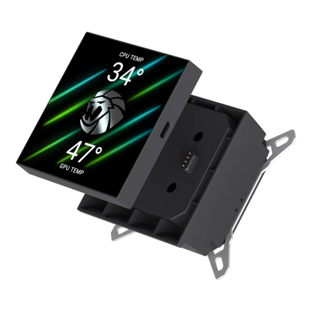 Gamemax-Glacier-240-Black-LCD-AIO-Liquid-CPU-Cooler-GLACIER240-B