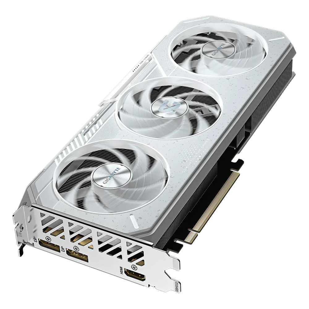 Gigabyte AMD Radeon RX 9060 XT GAMING OC ICE Graphics Card, GDDR6 16GB 128-bit Memory, DisplayPort 2.1a & HDMI 2.1b, PCI Express 5.0, Up to 3320 MHz Boost Clock, 20 Gbps Memory Clock, WINDFORCE Cooling System, White, 1 Year Warranty | GV-906XGAMING-OC-ICE