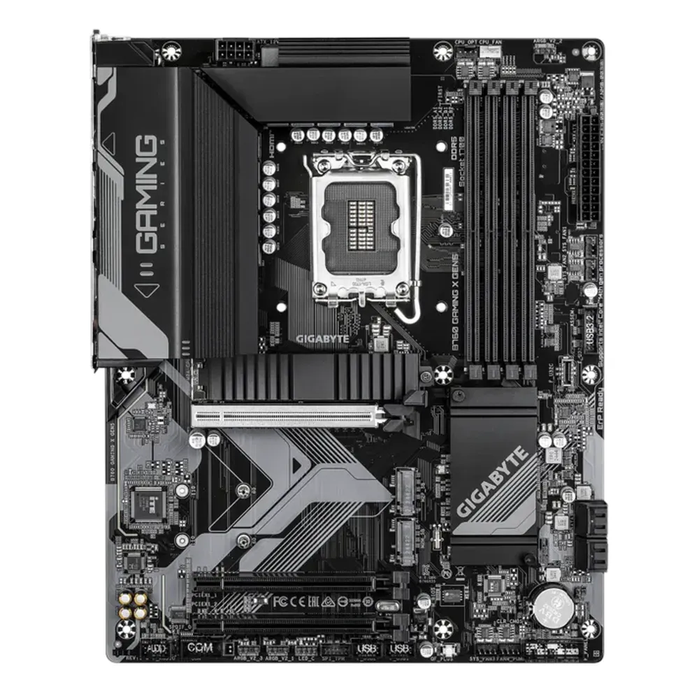 لوحة أم جيجابايت B760 GAMING X GEN5، مقبس LGA1700، عامل الشكل ATX، ذاكرة وصول عشوائي DDR5، منفذ PCIe 5.0، منفذ HDMI، منفذ DisplayPort، إيثرنت Realtek 2.5 جيجابت، ميزة RGB Fusion، ضمان لمدة سنة | B760-GAMING-X-GEN5