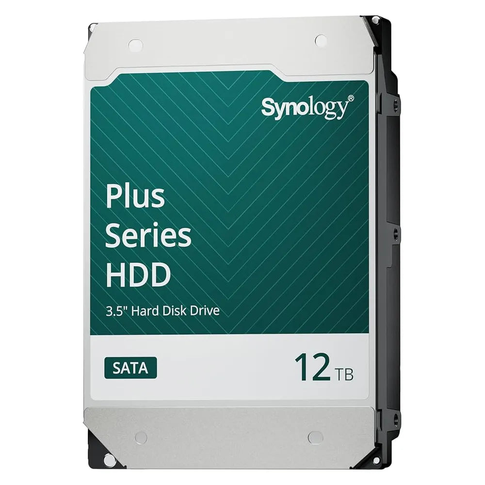محرك الأقراص الثابتة Synology Plus Series مقاس 3.5 بوصة SATA، سعة 12 تيرابايت، سرعة 7200 دورة في الدقيقة، سرعة نقل بيانات 281 ميجابايت/ثانية، ضمان لمدة سنة | HAT3310-12T